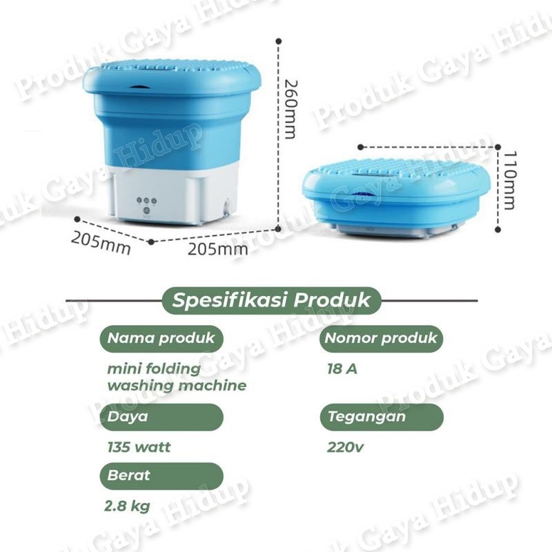 Mesin cuci lipat, mesin cuci mini portable, mesin cuci kecil, mesin cuci anak, mesin cuci semi