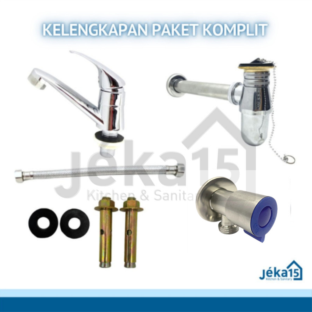 Bararoomkey_ Trilliunware Garnet Wastafel Paket Komplit Wastafel