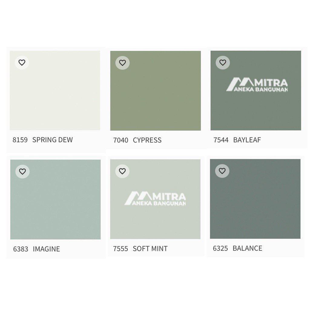 Bararoomkey_ Cat Tembok Jotun Interior Easy Wipe 3,5 Liter / 5 Kg / Warna Sage Green / Olive / Hijau