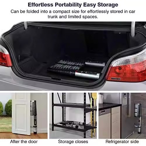 Bararoomkey_ Reaim - 5M Tangga Teleskopik - Portabel Tangga Aluminium Tangga Teleskopik Single /