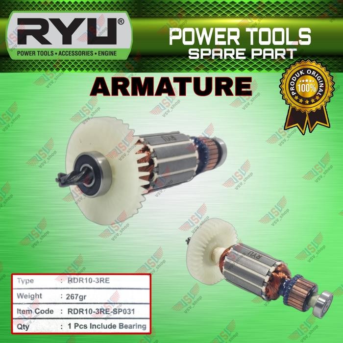 Terbatas Ryu Armature Sparepart Bor 10Mm Rdr10-3Re Angker Mesin Bor Ryu