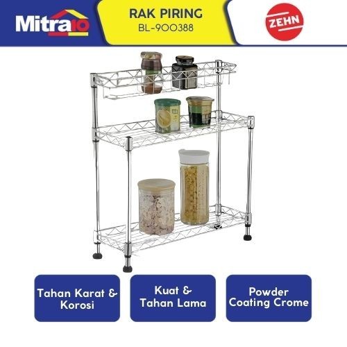 Zehn Rak Piring Bl-900388 3 Tier Chrome