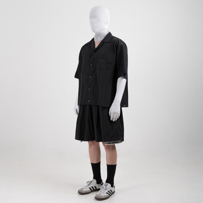 Nomadstudio Nylon - Black Oversized Nylon Shirt