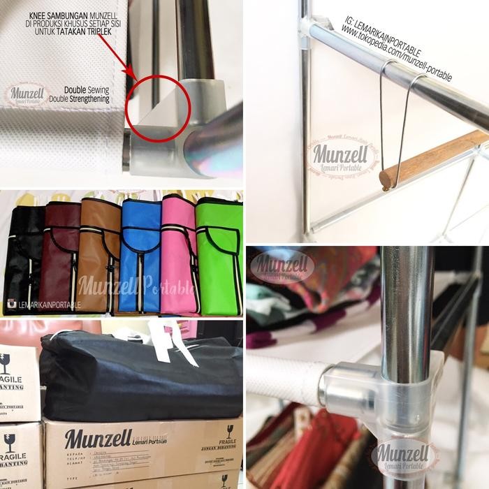 LEMARI BAJU/PAKAIAN MUNZELL LPF-02 MAROON. Lemari Gantung +2 Sekat gjah