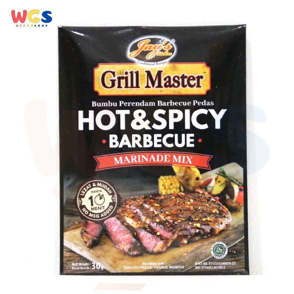 

READYY! Jay's Kitchen Jays Grill Master Hot & Spicy Barbeque Marinade Mix 30g
