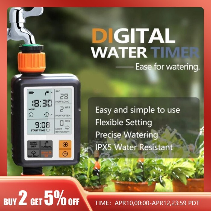 Automatic Digital Electronic Water Timer System Garden Irrigation