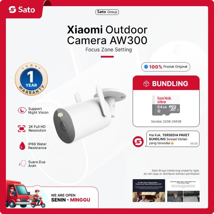 Terlaris Xiaomi Aw300 / Aw200 Smart Outdoor Camera Cctv & Xiaomi Cctv C300/C200