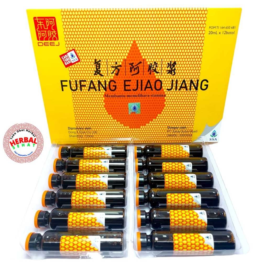 

1 Dus 12 Botol - Fufang Ejiao Jiang - Fu Fang E Jiao Jiang Obat Demam Berdarah [PREMIUM]