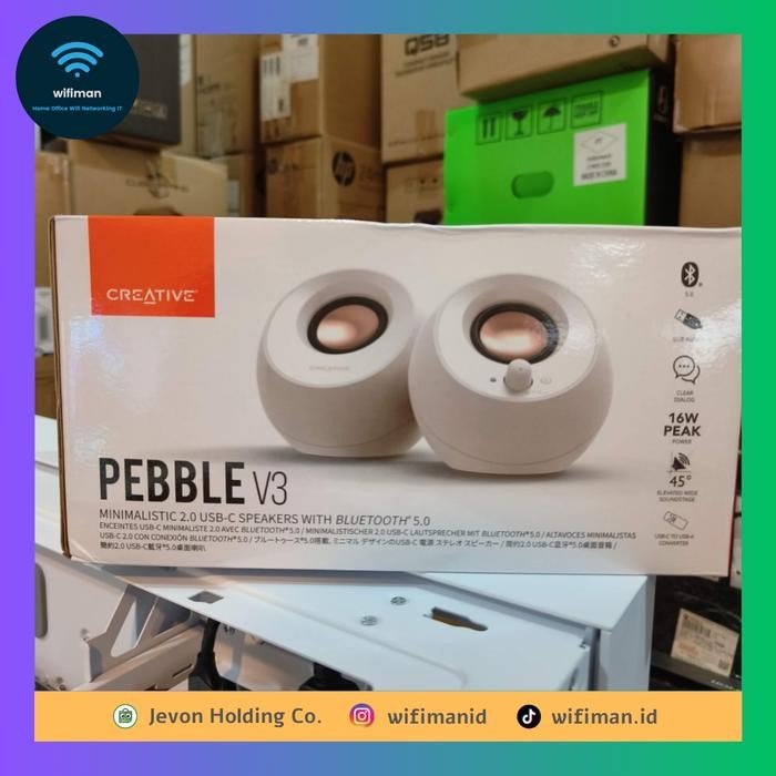 Terlaris Creative Pebble V3 Bluetooth 5.0 Portable Dual 2.0 Pc Speaker Usb C