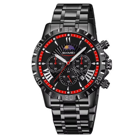 Jam Tangan Analog Pria Sporty Sporty Men's Analog Watch Warna Hitam Hitam
