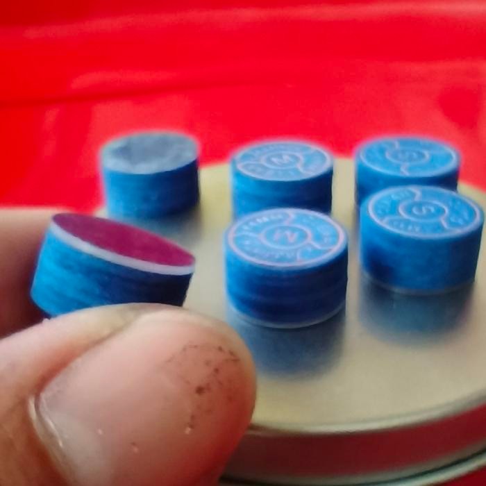 PREMIUM master tip jasinry blue clear cue tip stik billiard biliard mastertip layer