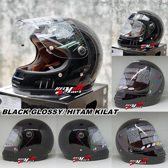 PREMIUM Helm Zeus 816E Visor Classic - Helm Cafe Racer Zeus Zs-816e Zs 816 Helm Full Face Vintage