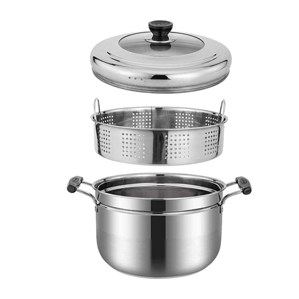 Stainless Steel Cooking Pot Portable Soup Pot for Restaurant Home Soup