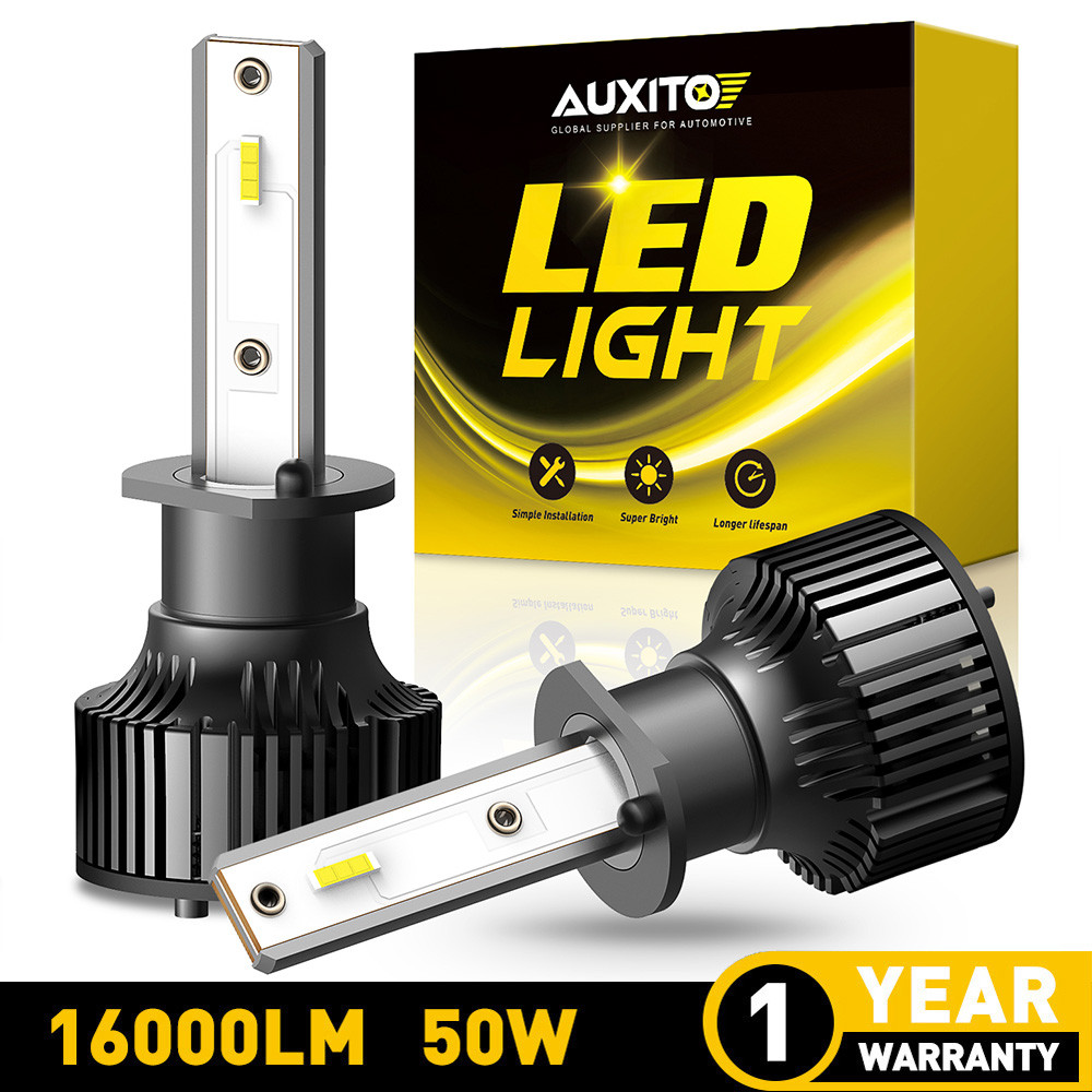 AUXITO 2 Buah Lampu Depan Mobil Bohlam Canbus LED H1 H4 H7 untuk Mercedes W203 W204 W205 C Class 200