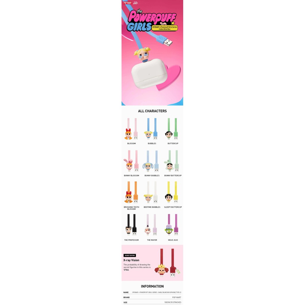 POP MART CRYBABY x Powerpuff Girls Series - Cable Blind Box