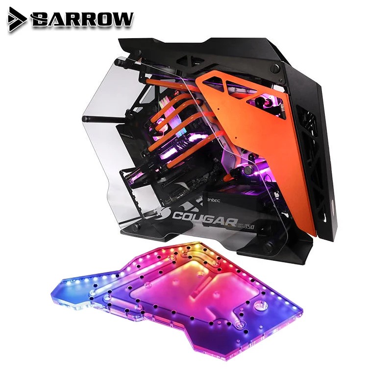 Barrow Cougar Conquer Case Jalur Air Papan Tangki Air Reservoir untuk PC Konstruksi Sistem Pendingin