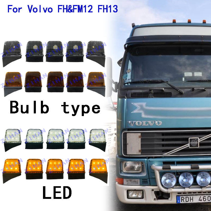 Lampu Atas 24V Putih Amber untuk Truk Berat Volvo FH FM Trailer Truk untuk Lampu Atap Volvo Lampu Vo