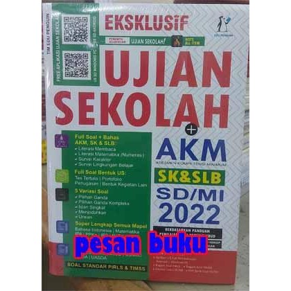 

Buku Eksklusif Ujian Sekolah AKM SD-MI 2022