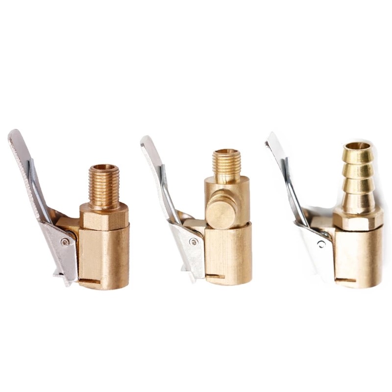 Pompa Tiup Portabel untuk Ban Mobil Chuck Udara Pompa Inflator Katup Konektor Adaptor Clip-On Mobil 