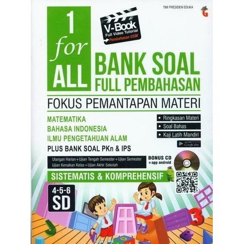 

BUKU PELAJARAN SD 1 FOR ALL SD BANK SOAL FULL PEMBAHASAN KELAS 4-5-6