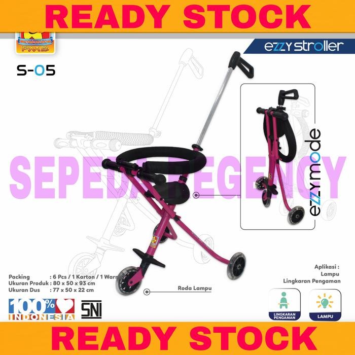 Traveler Stroller Pmb Ezzy Stroller Bisa Lipat Roda 3 -Gratisongkir