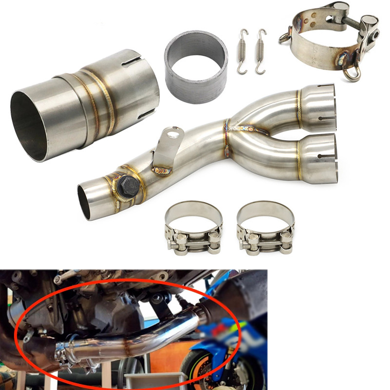 Untuk Yamaha R6 YZF R6 2006 - 2019 Knalpot Y Mid Pipe Link Motor Link Muffler Pipa Peredam Sistem El