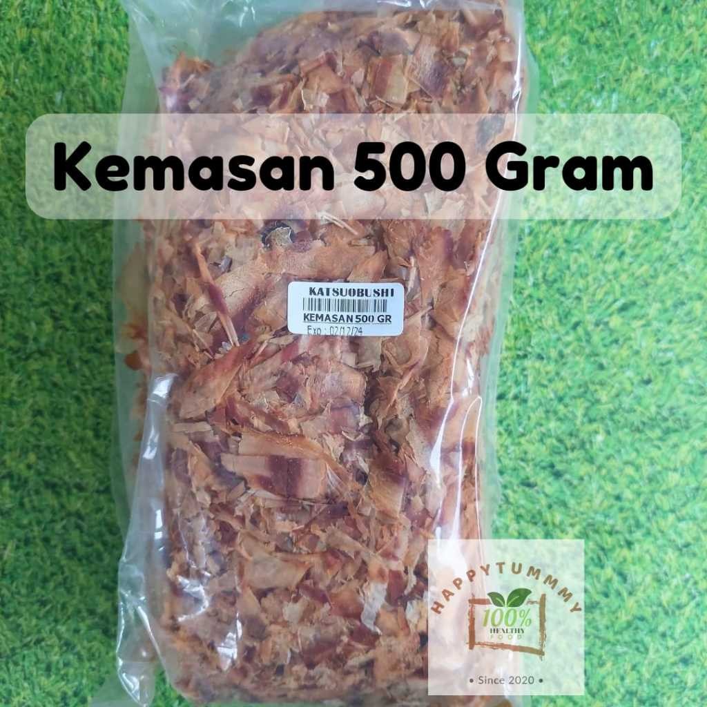 

SANS HPT - KATSUOBUSHI 500 GRAM HALAL Shaved Bonito Flakes/Katsuo Bushi Serutan Ikan Cakalang Asap