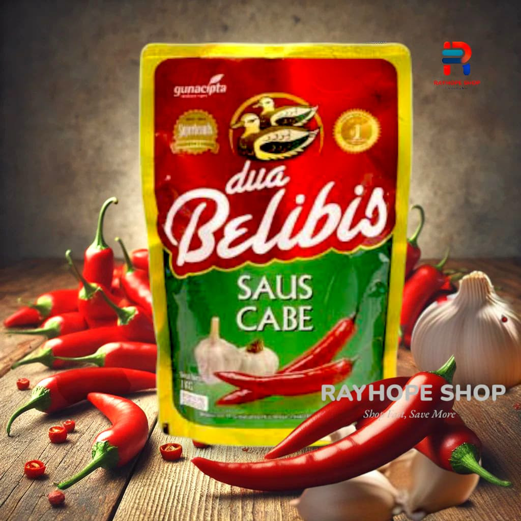 

SANS PROMO Saos Saus Cabe Cabai Sambel Sambal Dua Belibis 1 Kg 1Kg Kilo Gram Premium Asli Original