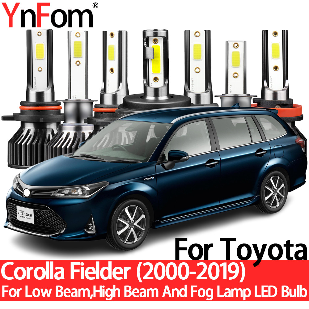 YnFom untuk Toyota Corolla Fielder 2000-2019 Kit Bohlam Lampu Depan LED Khusus untuk Sinar Rendah, S