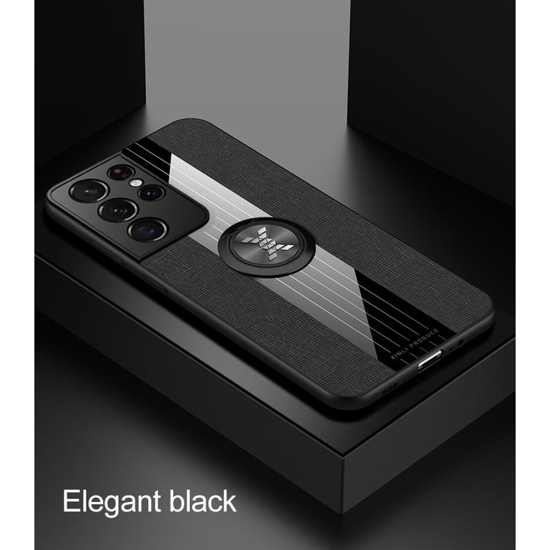 Texture Case Samsung Galaxy S21 Ultra Magnetic Kickstand Casing