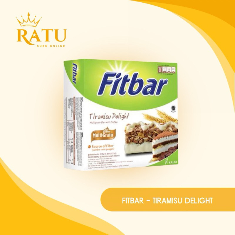 

RATU FITBAR MULTIGRAIN - TIRAMISU DELIGHT - 1 BOX (12 pcs x 20 g)