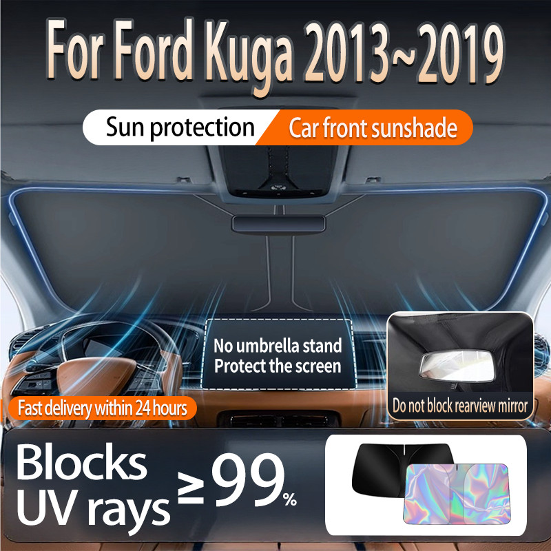 Foldable Reflector Sunshade For Ford Kuga 2013~2019 2016 Mk2 Car Windshield Sun Visor Heat