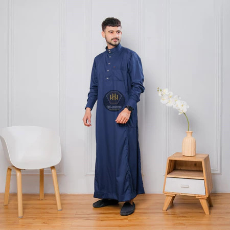 Gamis Pria Jubah Pria Jubah Gamis Pria Dewasa Lengan Panjang Manset Bahan Katun Maroko Premium Kanci