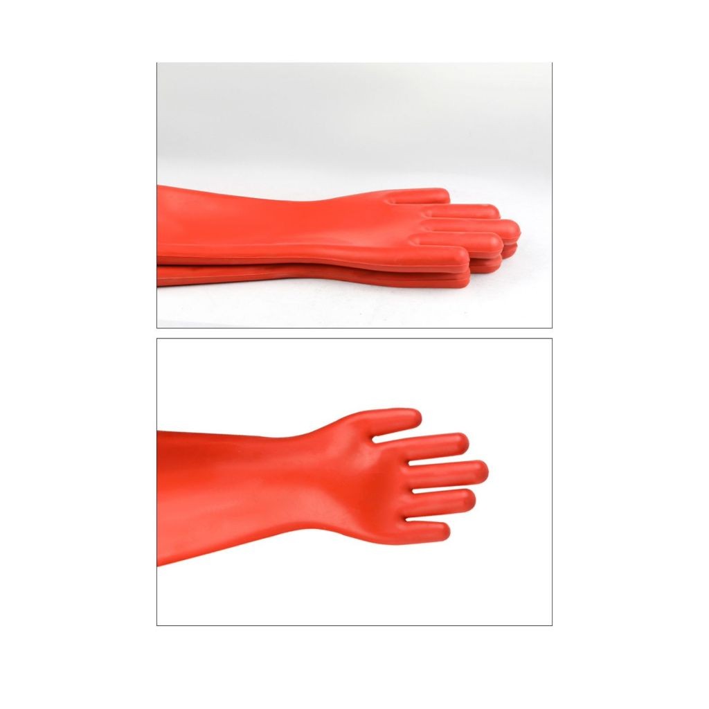 safety insulated glove tekanan tinggi 12 kv / sarung tangan anti listrik 12kv