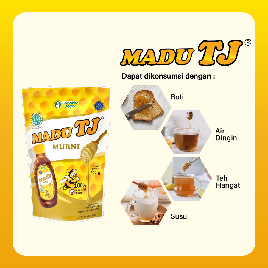 

Madu TJ Murni Pouch 500g Ekonomis Free Gift