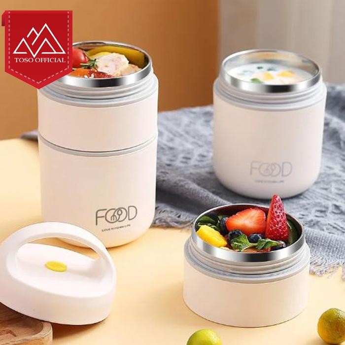 

Kotak Makan Tahan Panas Lunch Box Vacuum Thermal Termos Sup Stainless Steel Rantang Bekal