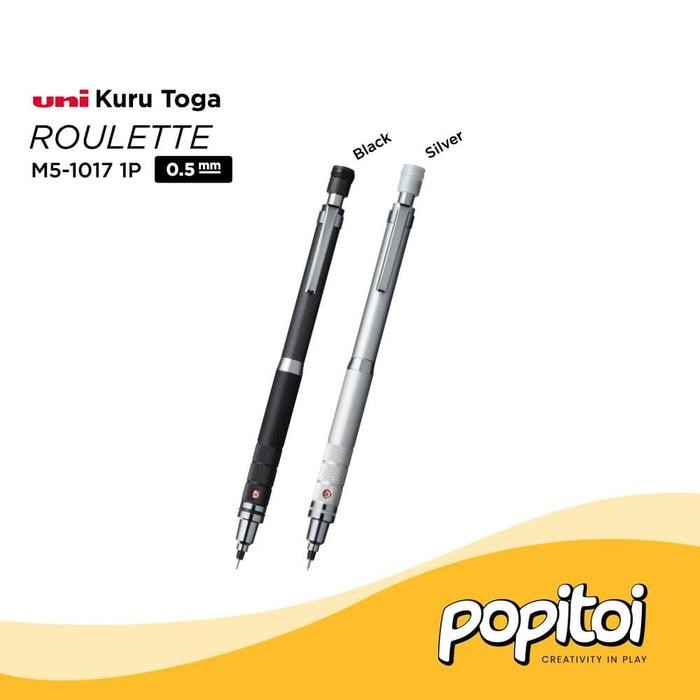 

UNI Kuru Toga Roulette Mechanical Pencil 0.5 mm Pensil Mekanik Kurutoga Metal