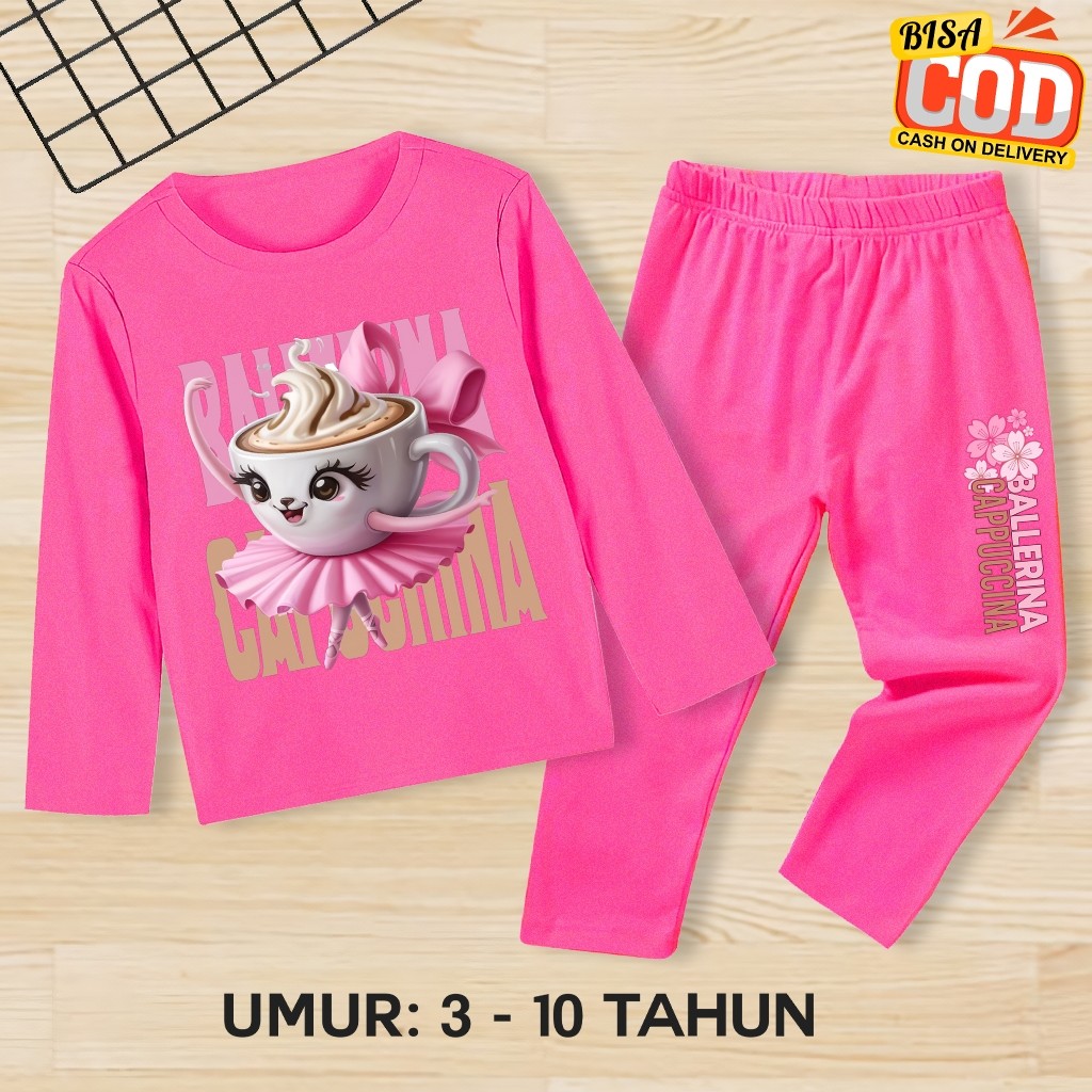 Oneset Lucu Secelan Bocah Piyama Setalan Ansk Pakaian 2In1 Trending Wanset Umur 2-12Thn Etcelan Anak