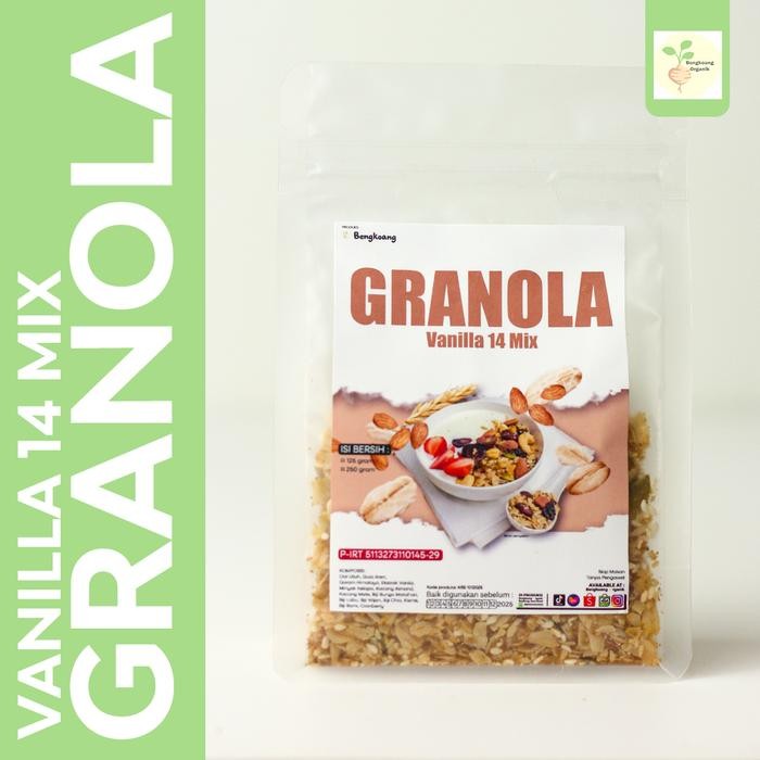 

JTTOP" SUPER GRANOLA 14 MIX - 250GR VANILLA FLAVOUR ,ROLLED OAT ALMOND, CASHEW SUNFLOWER SEED,