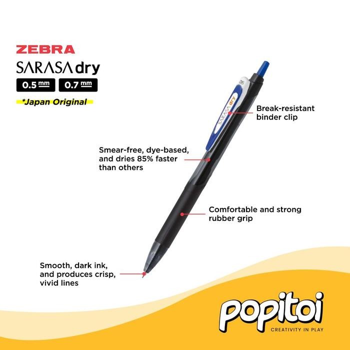 

Zebra Sarasa DRY Gel Pen 0.4 0.7 0.5 mm Fast Dry Pulpen JJ31 JJB31 JJS31 Japan Original Pulpen