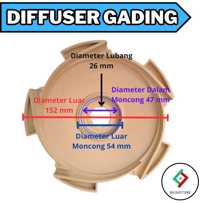 DIFFUSER DAB 255 370 DEFUSER JET PUMP SHIMIZU 268 260 375