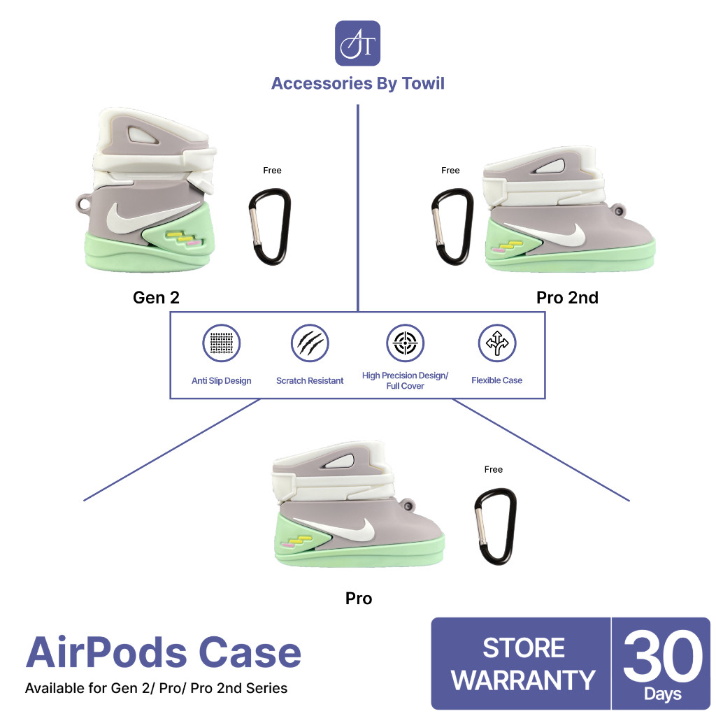 RB2233 Glow in the dark Airmax Airpods 1 2 PRO case cover casing Airpod silicone case airpods pro
