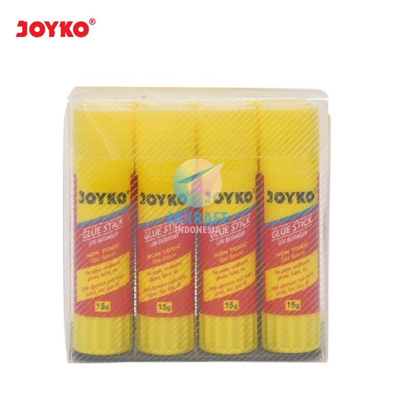 

(12 Pcs) GROSIR Glue Stick 15Gr Lem Kertas Stik Putar Kecil 15 Gram Gr JOYKO GS-15 / GS-102 Non