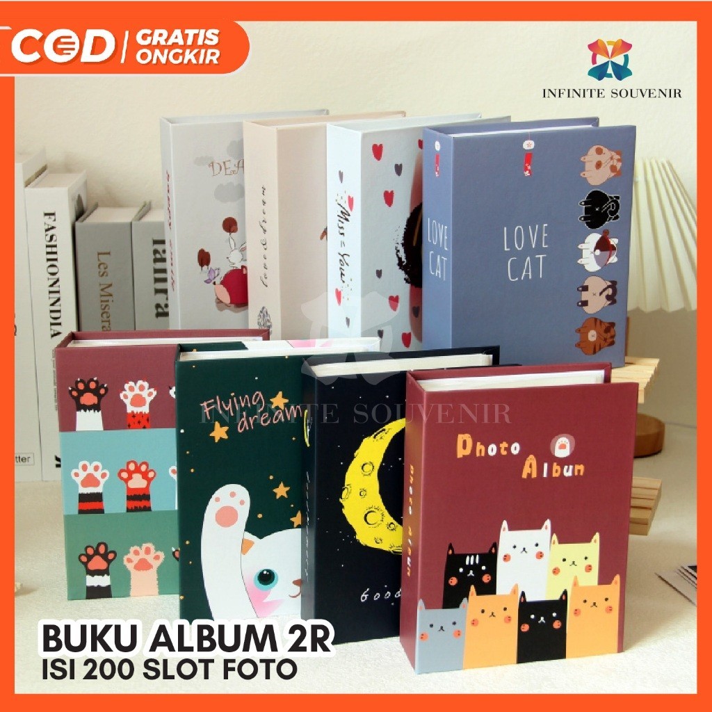 

BUKU ALBUM 2R isi 50 Lembar Sleeve 2P 2 sisi / bisa isi 200 Foto 2R / 6X9 CM / Photocard / Polaroid