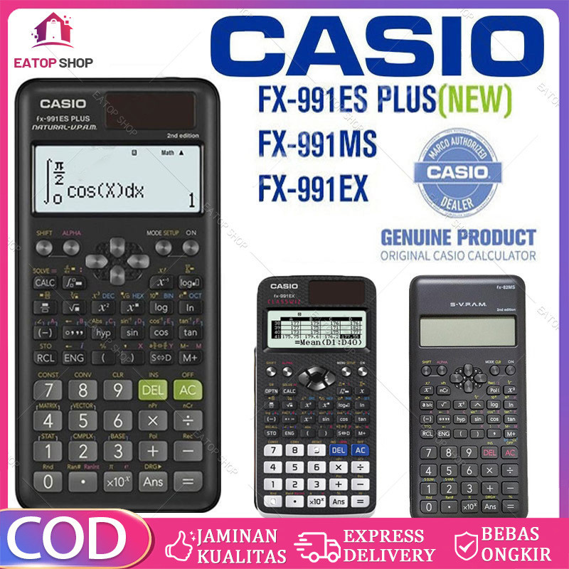

Kalkulator Scientific Casio ilmiah FX-991EX/991ES-Plus Kalkulator Casio Scientific 417 Fungsi Dua