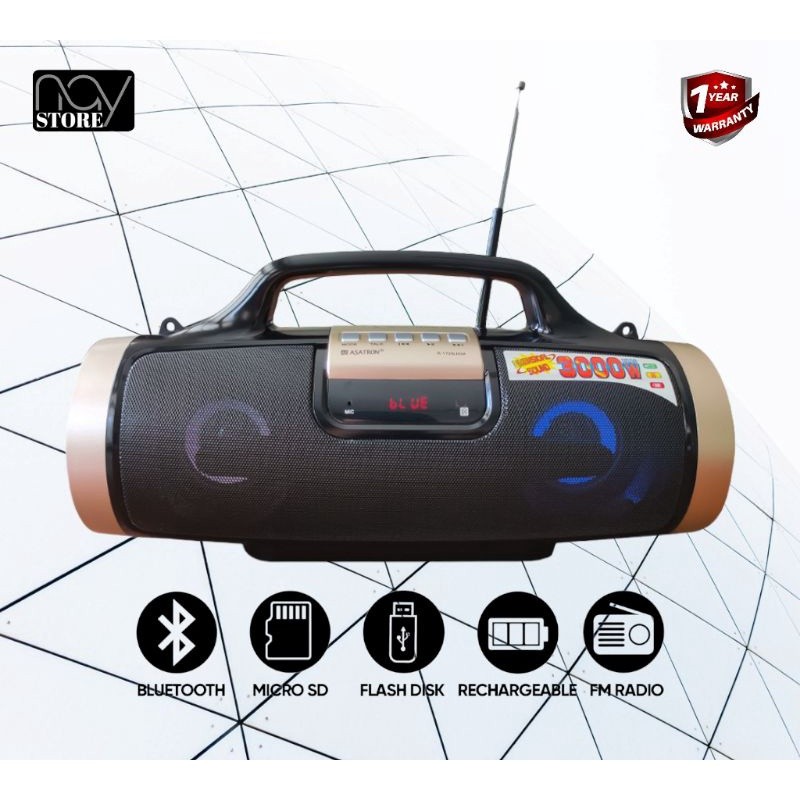 RB2233 speaker bluetooth portable asatron R 1725 UKM + mic kabel speaker portable