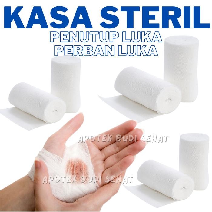 KASA GULUNG STERIL PERBAN GULUNG PERBAN LUKA P3K 10 CM PER PACK @ 5 BH