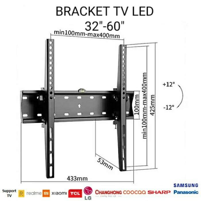 Promo Terbatas Bracket Tv Led 32Inch-60Inch Universal Murah