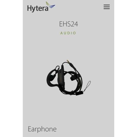 Earphone Hytera PNC380 & PNC550