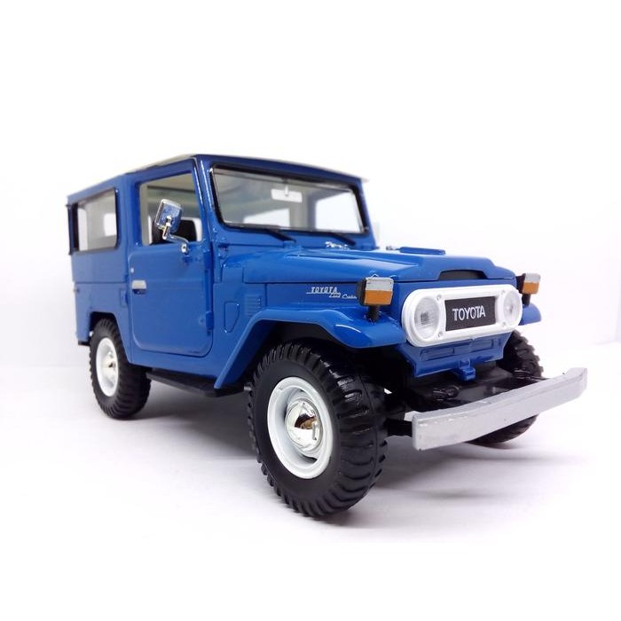 Diecast Miniatur Mobil Jeep Hardtop Toyota Land Cruiser Fj40 Tlc Biru